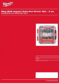 MILWAUKEE Sada magnetických nástrčných klíčů SHOCKWAVE™ IMPACT DUTY 4 ks 4932492445 A4 PDF
