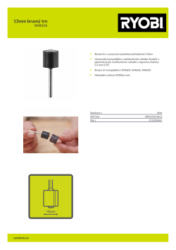 RYOBI RAR606 13mm brusný trn 5132005861 A4 PDF