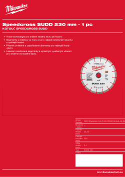 MILWAUKEE Kotouč SUDD 230 mm 4932492152 A4 PDF