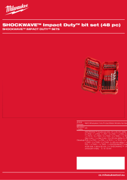 MILWAUKEE Sada bitů SHOCKWAVE™ IMPACT DUTY 48 ks 4932492005 A4 PDF