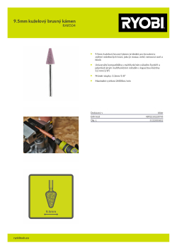 RYOBI RAR504 9.5mm kuželový brusný kámen 5132005852 A4 PDF