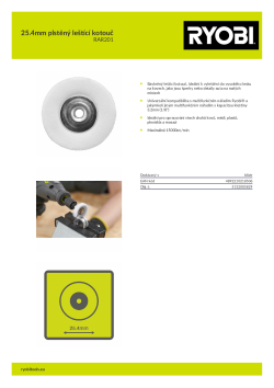 RYOBI RAR201 25.4mm plstěný leštící kotouč 5132005829 A4 PDF