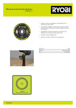 RYOBI RAR507-2 38mm brusné kotouče do kovu 5132005855 A4 PDF