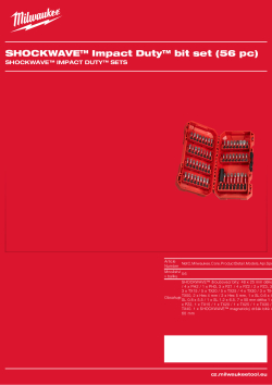 MILWAUKEE Sada bitů SHOCKWAVE™ IMPACT DUTY 56 ks 4932492006 A4 PDF