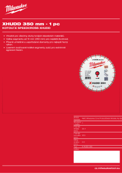MILWAUKEE Kotouč X-HUDD 350 mm 4932492151 A4 PDF
