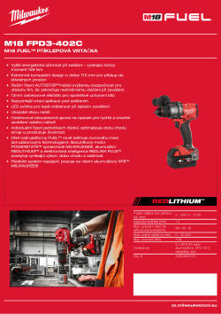 MILWAUKEE M18 FUEL™ příklepová vrtačka 4933492473 A4 PDF