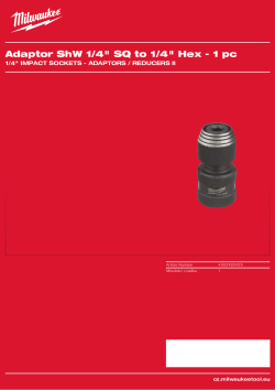 MILWAUKEE 1/4" impact sockets - adaptors / reducers II 4932493425 A4 PDF