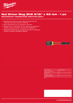 MILWAUKEE SHOCKWAVE™ Nut Drivers 4932492438 A4 PDF