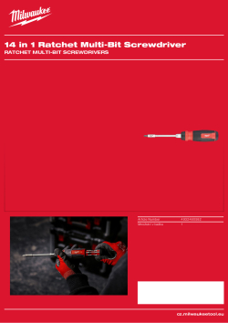 MILWAUKEE Ratchet Multi-Bit Screwdrivers 4932480582 A4 PDF