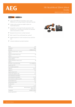 RYOBI BEWS 18-125BLPX2 18V Bezuhlíková 125mm úhlová bruska 4935480858 A4 PDF