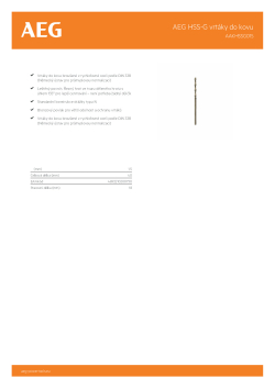 RYOBI AAKHSSG AEG HSS-G vrták do kovu 1.5mm – 2ks 4932479303 A4 PDF