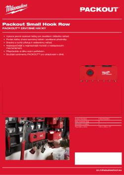 MILWAUKEE PACKOUT™ malá řada háčků 4932493384 A4 PDF