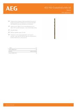 RYOBI AAKHSSCBT AEG HSS-G kobaltový vrták do kovu 3.2mm – 1ks 4932479326 A4 PDF