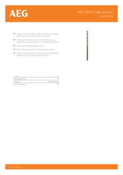 RYOBI AAKHSSG AEG HSS-G vrták do kovu 2.5mm – 2ks 4932479305 A4 PDF