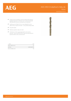 RYOBI AAKHSSCBT AEG HSS-G kobaltový vrták do kovu 13mm – 1ks 4932479343 A4 PDF