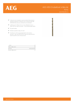 RYOBI AAKHSSCBT AEG HSS-G kobaltový vrták do kovu 4.5mm – 1ks 4932479330 A4 PDF