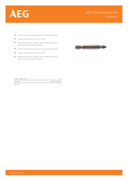 RYOBI ASD AEG 50mm šroubovací bit PZ1 - 10ks 4932479512 A4 PDF