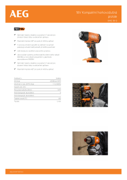 RYOBI BHG 18 18V Kompaktní horkovzdušná pistole 4935480972 A4 PDF