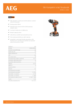 RYOBI BS 18C2 18V Akumulátorový kompaktní vrtací šroubovák 4935459721 A4 PDF