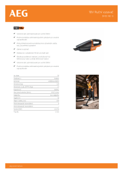 RYOBI BHSS 18C 18V Ruční vysavač 4935480540 A4 PDF