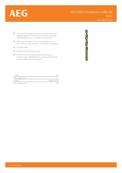 RYOBI AAKHSSCBT AEG HSS-G kobaltový vrták do kovu 12mm – 1ks 4932479342 A4 PDF