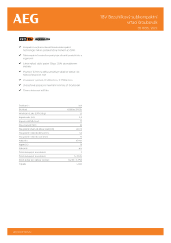 RYOBI BS 18SBL 18V Bezuhlíkový subkompaktní vrtací šroubovák 4935472277 A4 PDF
