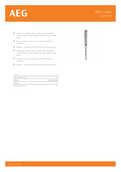 RYOBI AAKSDS AEG SDS-Plus vrták, průměr 6mm, délka 110mm 4932478681 A4 PDF