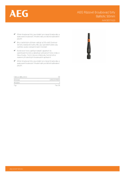 RYOBI AAK50 AEG Rázový šroubovací bit Ballistic 50mm TX20– 3ks 4932479187 A4 PDF