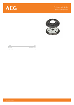 RYOBI Base Plates Podkladová deska pro excentrickou brusku EX 150 E. Kompletní s pryžovým kotoučem 4932352871 A4 PDF