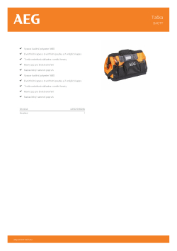 RYOBI BAGTT Látková taška s 8 kapsami 4932471880 A4 PDF