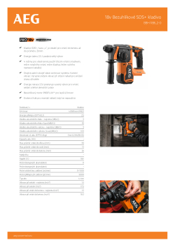 RYOBI BBH 18BL2 18V Bezuhlíkové SDS+ kladivo 4935480697 A4 PDF