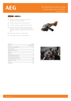 RYOBI BEWS 18-125BL 18V Bezuhlíková 125mm úhlová bruska s posuvným spínačem 4935464414 A4 PDF