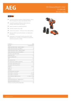 RYOBI BBS 12C2 12V Subkompaktní akumulátorový vrtací šroubovák 4935446693 A4 PDF