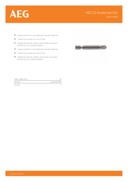 RYOBI ASD AEG 50mm šroubovací bit PH3 - 2ks 4932479526 A4 PDF