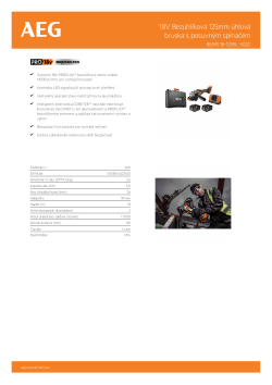 RYOBI BEWS 18-125BL 18V Bezuhlíková 125mm úhlová bruska s posuvným spínačem 4935464417 A4 PDF