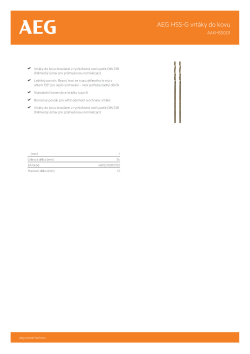 RYOBI AAKHSSG AEG HSS-G vrták do kovu 1mm – 2ks 4932479302 A4 PDF