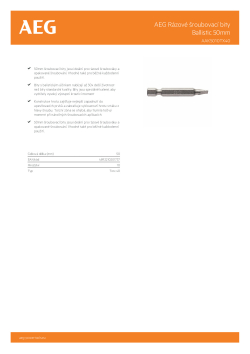 RYOBI AAK50 AEG Rázový šroubovací bit Ballistic 50mm TX40– 10ks 4932479529 A4 PDF