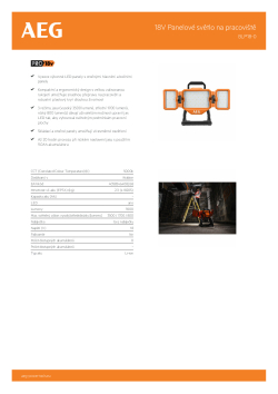 RYOBI BLP18 18V Panelové světlo na pracoviště 4935480541 A4 PDF