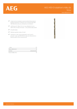 RYOBI AAKHSSCBT AEG HSS-G kobaltový vrták do kovu 5.5mm – 1ks 4932479333 A4 PDF