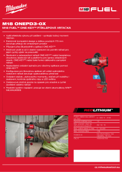 MILWAUKEE M18 FUEL™ ONE-KEY™ příklepová vrtačka 4933492798 A4 PDF