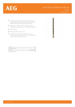 RYOBI AAKHSSCBT AEG HSS-G kobaltový vrták do kovu 5mm – 1ks 4932479332 A4 PDF
