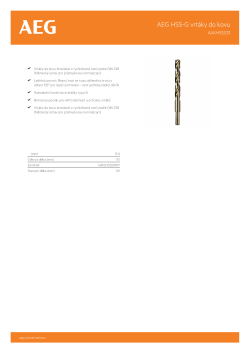 RYOBI AAKHSSG AEG HSS-G vrták do kovu 13mm – 1ks 4932479320 A4 PDF