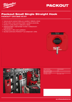 MILWAUKEE PACKOUT™ samostatný rovný háček 4932493383 A4 PDF