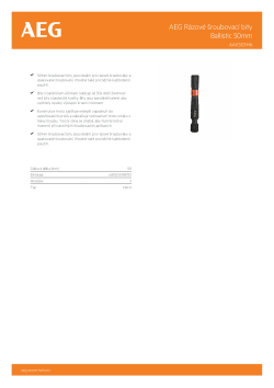 RYOBI AAK50 AEG Rázový šroubovací bit Ballistic 50mm Hex 6– 3ks 4932479194 A4 PDF