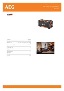 RYOBI BRSP 18 18V Rádio na staveniště 4935479668 A4 PDF