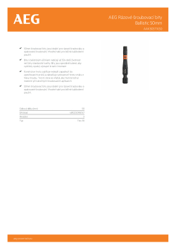 RYOBI AAK50 AEG Rázový šroubovací bit Ballistic 50mm TX30– 3ks 4932479189 A4 PDF
