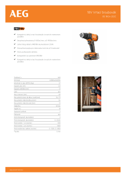 RYOBI BS 18G4 18V Akumulátorový vrtací šroubovák 4935478630 A4 PDF