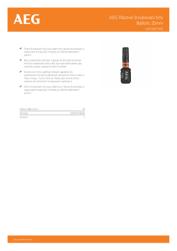 RYOBI AAK25 AEG Rázový šroubovací bit Ballistic 25mm TX25 – 3ks 4932479175 A4 PDF