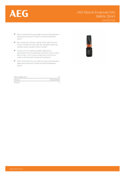 RYOBI AAK25 AEG Rázový šroubovací bit Ballistic 25mm TX30 – 3ks 4932479176 A4 PDF
