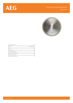 RYOBI Mitre Saw Blades Pilový plátek do pokosové pily 4932430472 A4 PDF